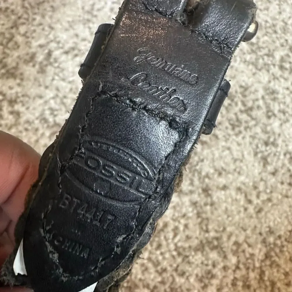 Fossil Black Women’s Braided Belt M